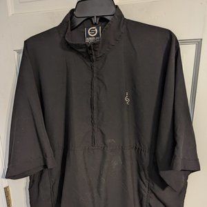 Sunderland of Scotland Black Windbreaker Jacket 1/2 Zip Golf Pullover Mens sz L